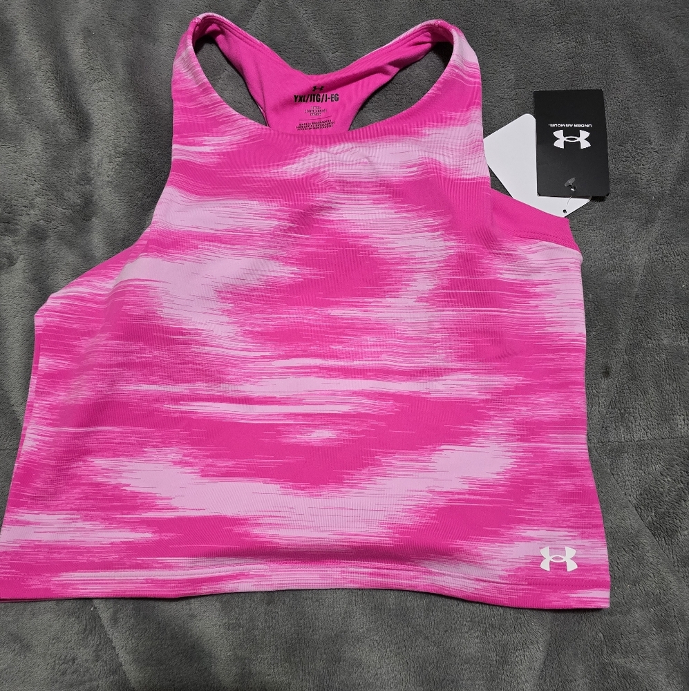 Under Armour Vivid Pink Crop Tank TOP